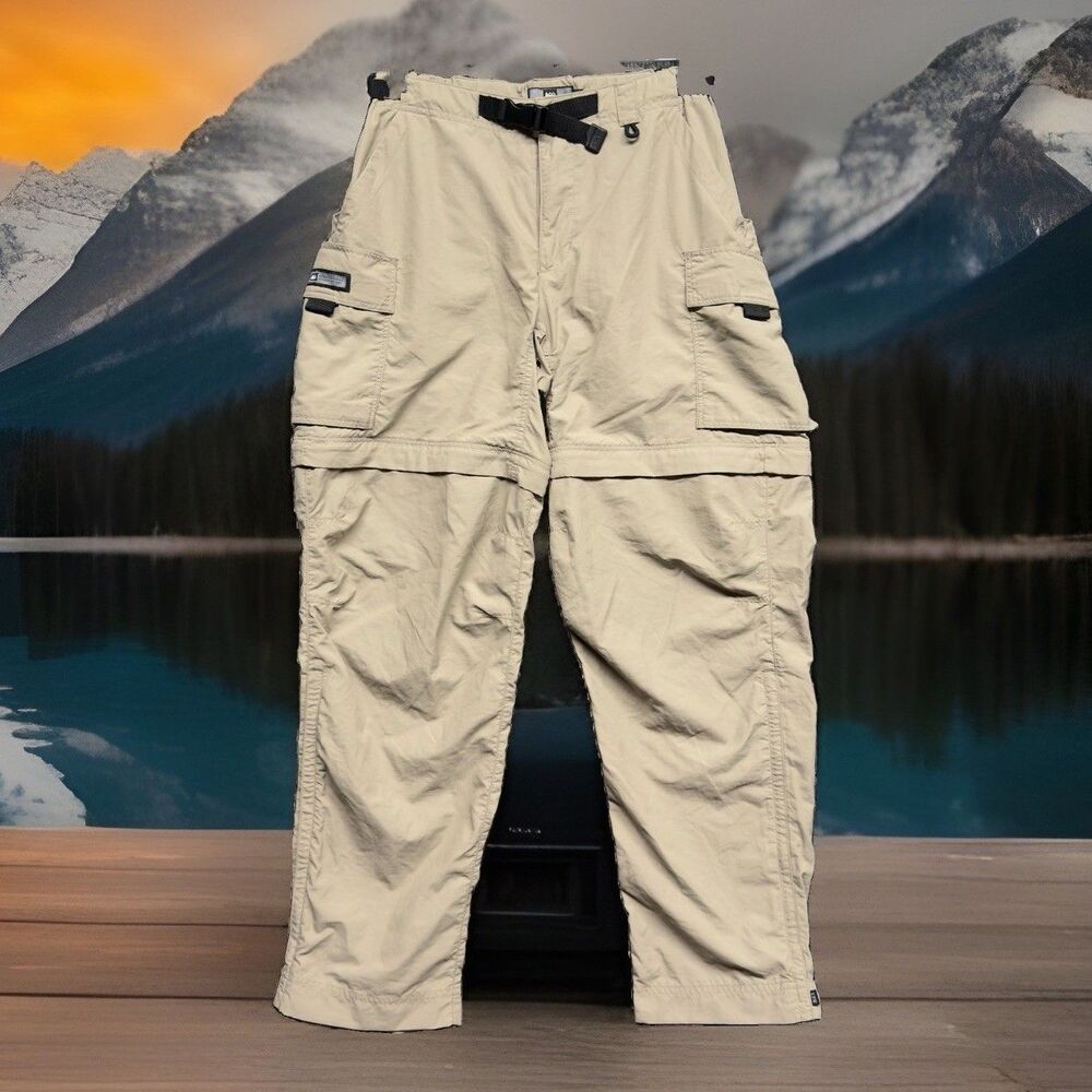 REI Sahara Womens 4 Convertible Cargo Pants Zip Off Hiking Shorts Nylon UPF 50+